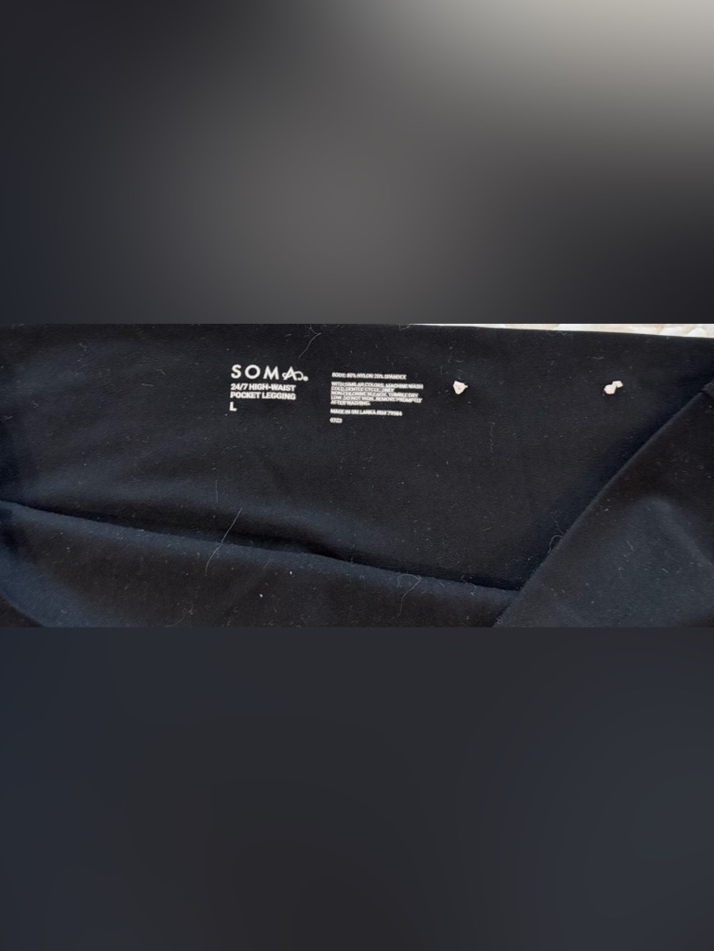 NEW Never Worn SZ L Soma 24/7 High-Waist Pocket Legging — Black